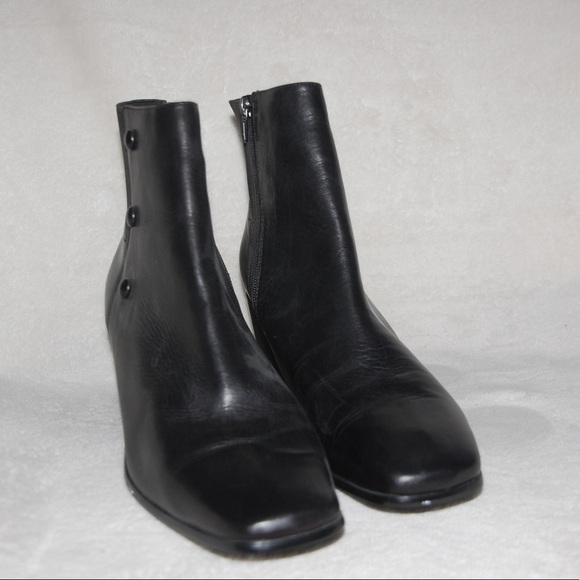 croft & barrow Shoes - Black leather ankle boots, 11M, never worn.